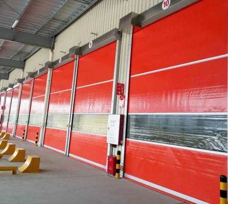 Tahan Cuaca Kecepatan Tinggi PVC Roll Up Rapid Shutter Pintu 304 Material Baja Rust Manual Operasi Otomatis