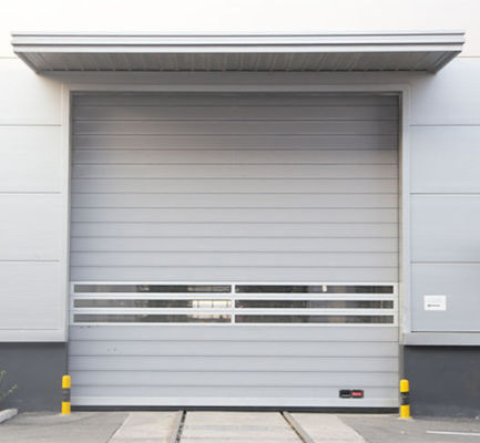 Efisiensi Keamanan Efisiensi Ketahanan angin ≤2.0KN/m2 Kecepatan pembukaan 0.8m/s Aluminium Transparent High Speed Spiral Door