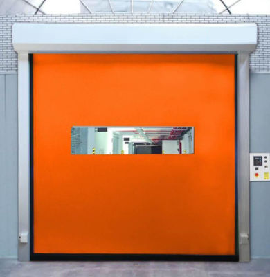 Struktur baja tugas Kecepatan tinggi PVC Roll Up Rapid Shutter Door 304 Baja tahan karat tahan cuaca pintu ritsleting