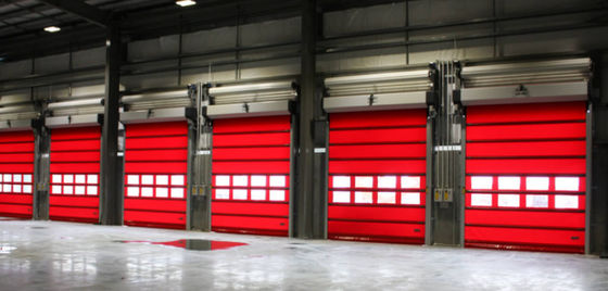 Customized High Speed PVC Roll Up Rapid Shutter Pintu 304 Baja tahan karat Dengan Isolasi