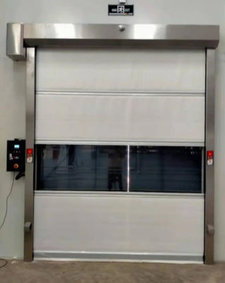 Kecepatan tinggi PVC Roll Up Rapid Shutter Pintu 304 Baja tahan karat Modern Isolasi Cepat Operasi