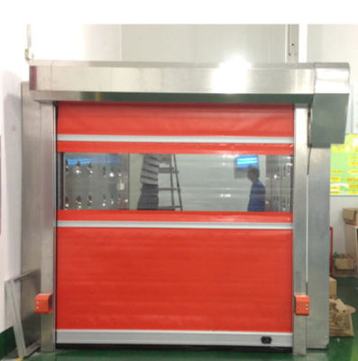 Kecepatan tinggi PVC Roll Up Rapid Shutter Pintu 304 Baja tahan karat Modern Isolasi Cepat Operasi