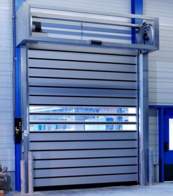 Low Maintenance Tahan Cuaca Kecepatan Tinggi PVC Roll Up Rapid Shutter Pintu 304 Baja tahan karat