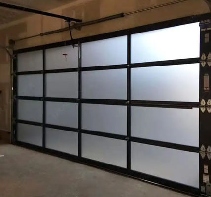 Full View Pintu Garasi Bagian Disesuaikan Kekuatan air Kelas 3 Alloy Aluminium transparan