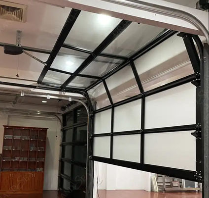 Pintu Garasi Bagian Kaca Transparan Kekakuan Air Tinggi Isolasi Suara