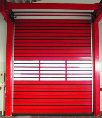 Efisiensi Keamanan Pintu Spiral Berkecepatan Tinggi Aluminium Transparan Untuk Rintangan Angin ≤2.0KN/m2 Pada Setiap Suhu