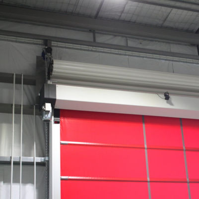 Isolasi Kecepatan Tinggi PVC Roll Up Rapid Shutter Pintu 304 stainless steel Otomatis Operasi manual