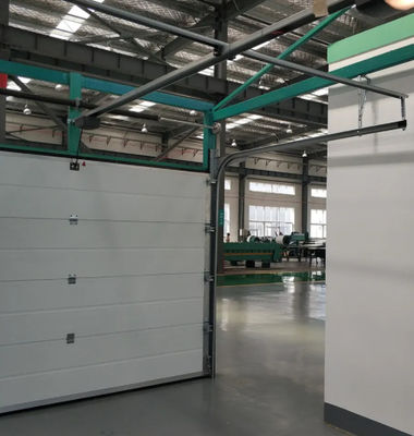 Pintu Bagian Atas Terisolasi Baja Biru 50mm-80mm Ketebalan untuk Pintu Bagian Komersial