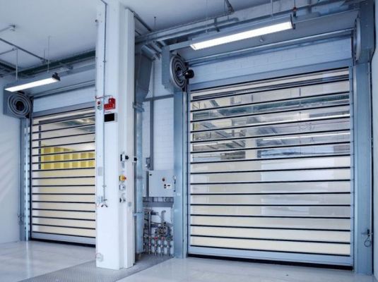 Sistem Keamanan Sensor Fotoelektrik Aluminium Transparan Kecepatan Tinggi Pintu Spiral dan Kecepatan Penutupan 0,8m/s untuk Efisiensi