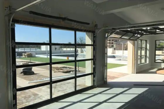 Pintu Garasi Akrilik Aluminium Bening Pintu Garasi Tampilan Penuh Transparan Pintu Garasi Kaca Pintu Garasi Seksi Desain Gaya Modern