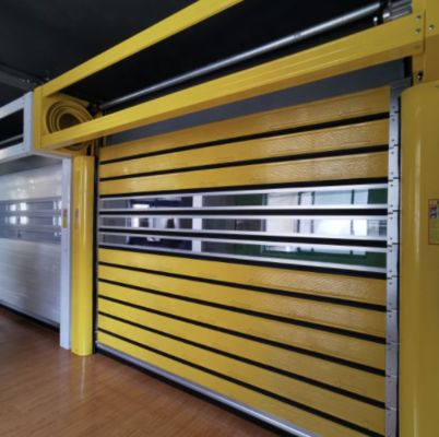 Pintu Spiral Kecepatan Tinggi Aluminium Pintu Bergulir Kustom Warna Keamanan Keselamatan dan Efisiensi untuk Permeabilitas Udara ≤2.0m3/ m2.s