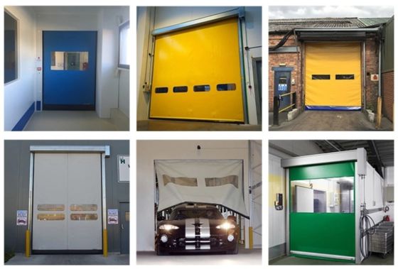 Keamanan Tinggi Kecepatan Tinggi PVC Roll Up Rapid Shutter Zipper Door 304 Stainless Steel Material Insulation Industrial Roller Lift Pintu Geser