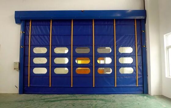 Industrial Fireproof Anti-Pinch PVC Fast Rapid Roller Door Automatic Stacking Manual Operasi Otomatis untuk Kontrol Akses