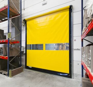 Cepat Otomatis Kecepatan Tinggi PVC Roll Up Rapid Shutter Door 304 Stainless Steel Kecepatan Rolling Freezer Shutter Cold Storage Door