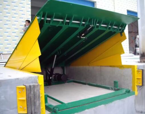 Rantai Keamanan Tekan Tombol Kontrol Dock Door Levelers Workshop Otomatis Dock Plate Dock Door Levelers