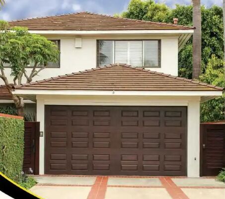 Isolasi Suara Tingkat 24 DB Bagian Pintu Atas Modern Baja Otomatis Bagian Geser Pintu Garasi Resistensi termal komersial Hingga R12