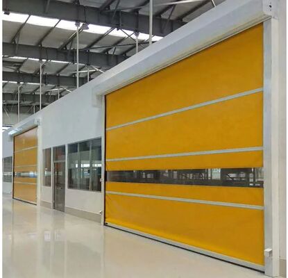 tugas Struktur Baja Kecepatan Tinggi PVC Roll Up Rapid Shutter Door 304 Baja tahan karat Material Keamanan Ya Solusi Pintu Cepat