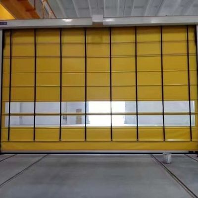Ritsleting PVC Insulasi Tinggi Pintu Rol Cepat Tahan Cuaca Keamanan Tahan Badai