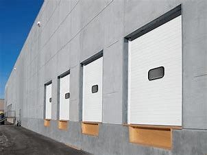 Sus304 Powder Coating Thermal Insulated Sectional Doors Pinch Resistant Untuk Gudang