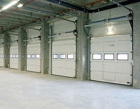 Sandwich Panel Industrial Sectional Door Untuk Logistic Park Aluminium Alloy