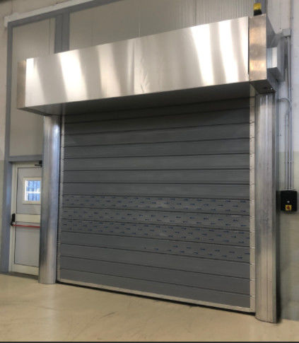 Pelestarian Tahan Angin Pintu Spiral Berkecepatan Tinggi Untuk Gudang Terisolasi Panel Kontrol Aluminium