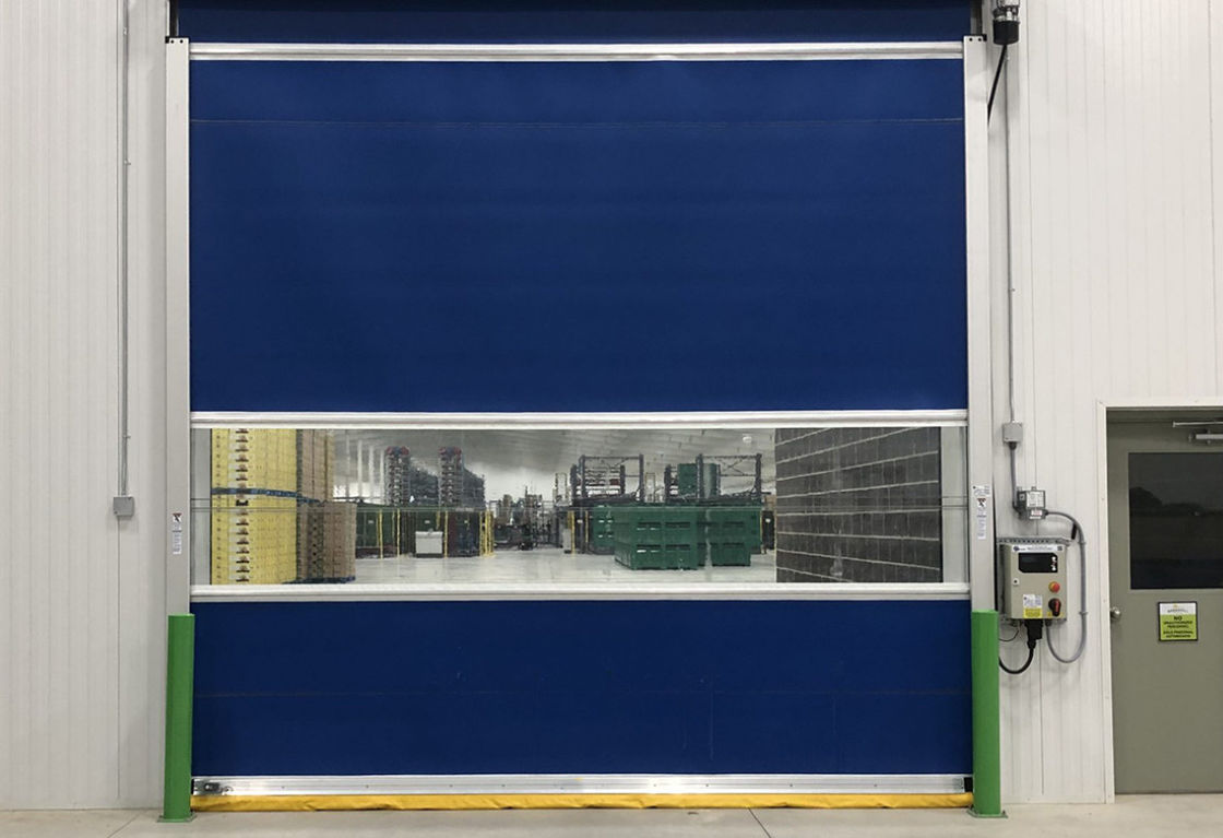 High Security Metal Roller Shutter Door Industrial Rapid Untuk Ruang Dingin Isolasi Termal