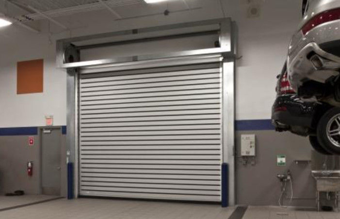 Eksterior Cepat Aluminium Rolling High Speed Spiral Door Power Supply 220V / 50HZ Lama bertahan