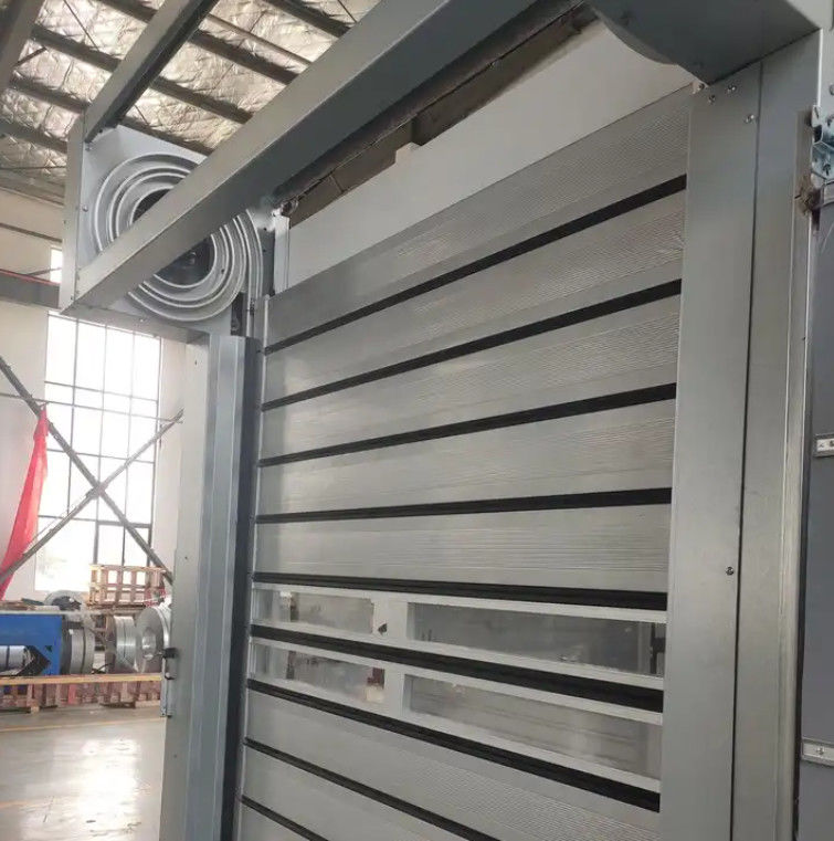 Aluminium Alloy 0,8m/s Kecepatan Penutupan Metal Cepat Overhead High Speed Rolling Door