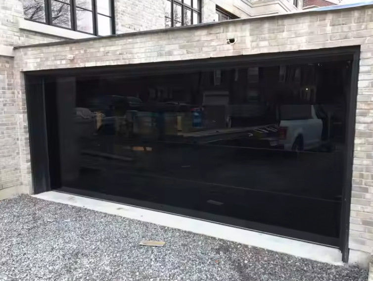 Manual atau Otomatis Watertightness Kelas 3 Transparan Garage Door Kaca Bagian Garage Door Custom