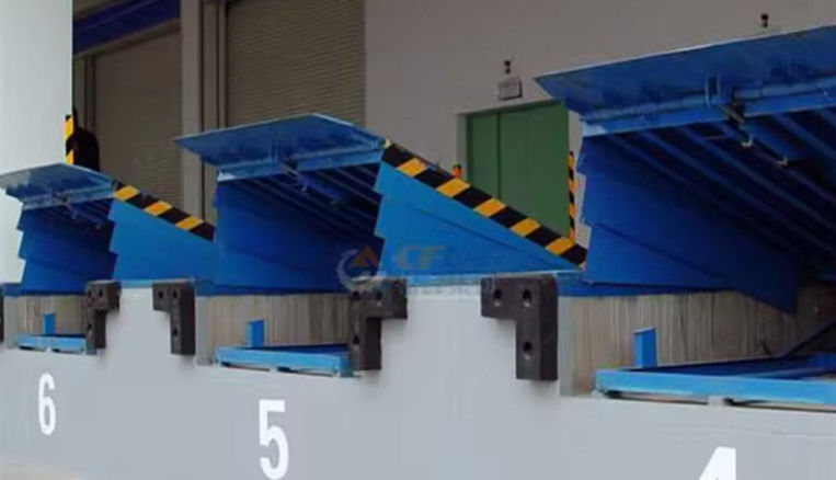 Electric Loading Dock Leveler dengan Kapasitas 10 000-20 000 Lbs Powder Coated Finish dan Keamanan Ditingkatkan