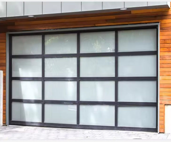 Pintu bagian aluminium berlapis bubuk dengan kaca kaca ganda - pembukaan manual atau otomatis