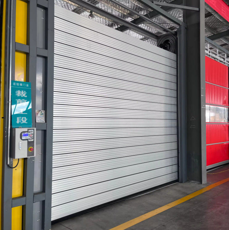0.8m/s Aluminium Alloy Speed Spiral Door dengan 220V/50HZ Power Supply Aluminium Metal Autom Shutter Cepat