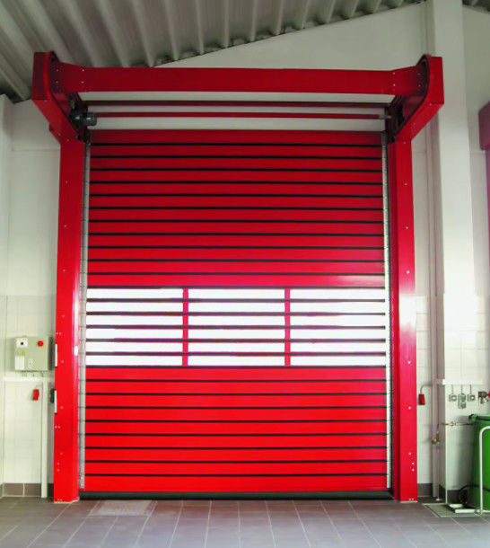 220V/50HZ Sensor Keamanan Fotoelektrik Kecepatan Pintu Spiral -20°C~ 50°C Membuka resistensi angin aluminium kaku Pintu Kecepatan Tinggi