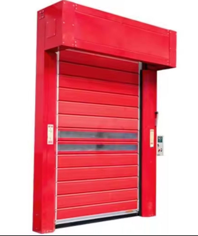 Efisiensi Keamanan Pintu Spiral Aluminium Transparan Kecepatan Tinggi Dengan Sistem Kontrol PLC Pabrik Penjualan Langsung Kecepatan Maksimal 2m/s