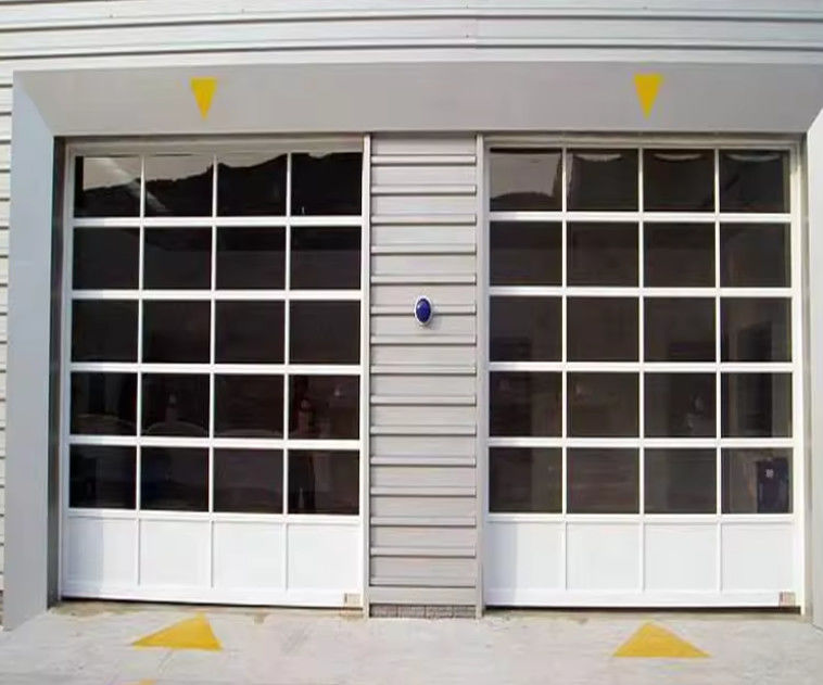 Pintu Garasi Seksi Aluminium Alloy Watertight Dengan Panel Kaca Harga Pabrik Aluminium Tanpa Bingkai