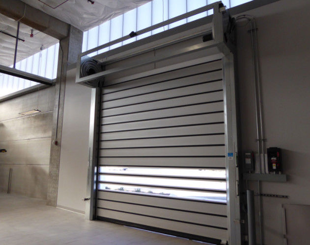 Industri Otomatis Spiral Aluminium Logam Termal Terisolasi Kecepatan Aluminium Alloy Spiral Rolling Door