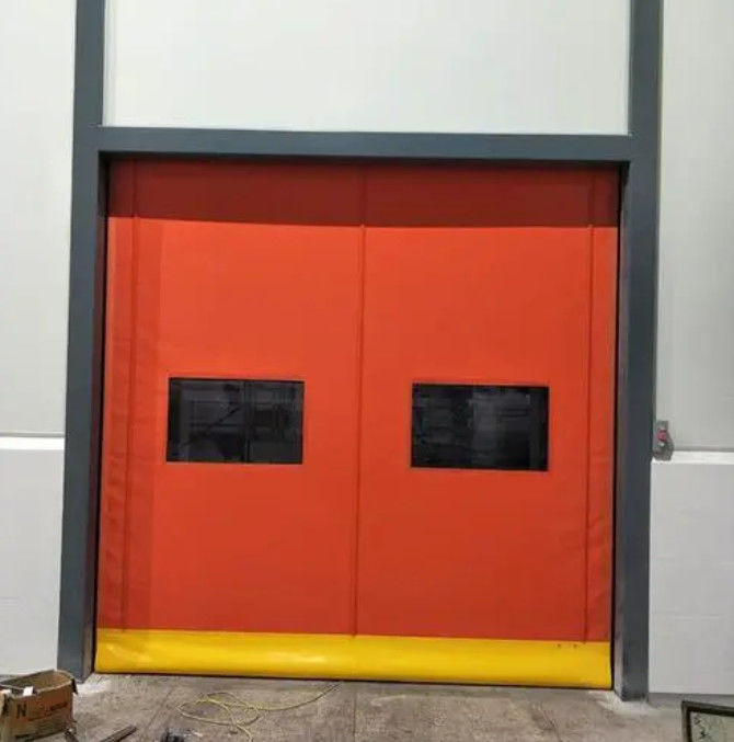 Kecepatan tinggi Customized PVC Roll Up Rapid Shutter Pintu Dengan Baja Ringan Dan Smart Control Zipper Pintu