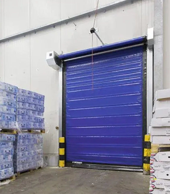304 stainless steel kecepatan tinggi PVC Roll Up Rapid Shutter Door untuk pemeliharaan rendah dan isolasi panas