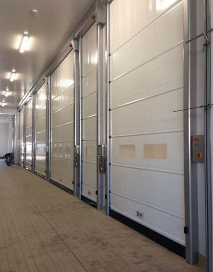 Low Maintenance High Speed PVC Roll Up Rapid Shutter Door 304 Material baja tahan karat untuk isolasi termal