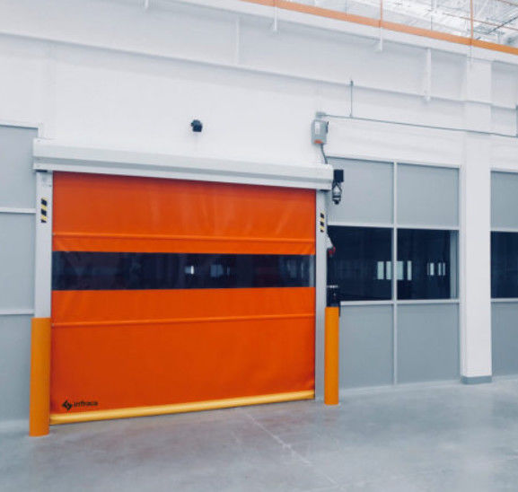 Industrial High Speed PVC Roll Up Rapid Shutter Door 304 Material baja tahan karat Low Maintenance Duty Steel Struktur Desain