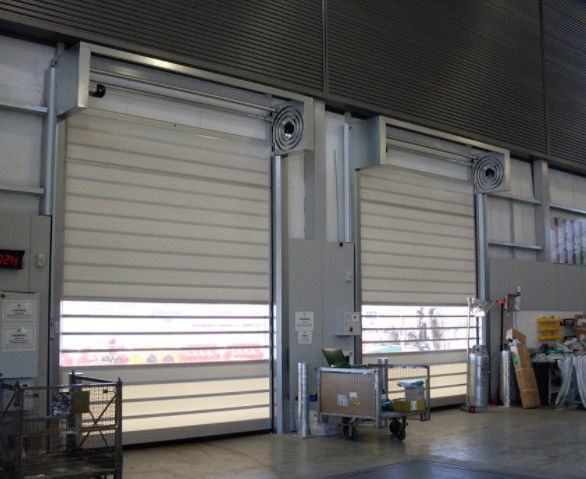 Efisiensi Keamanan Tinggi Aluminium Transparan Pintu Spiral Kecepatan Tinggi Dengan Pasokan Listrik 220V / 50HZ