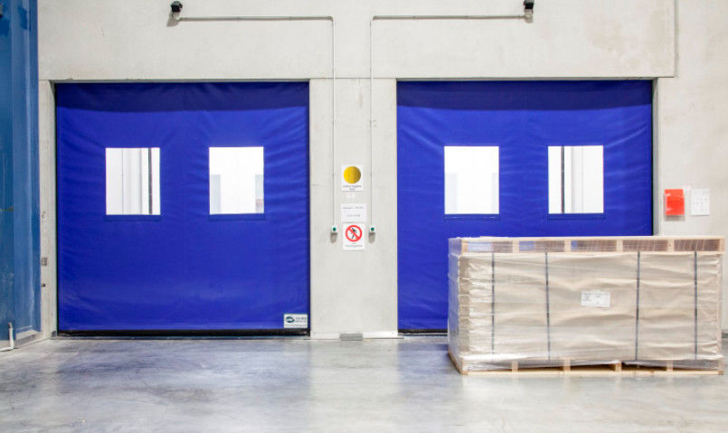 Tahan Cuaca Kecepatan Tinggi PVC Roll Up Rapid Shutter Pintu 304 Material Baja Rust Manual Operasi Otomatis