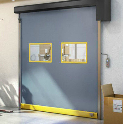 Struktur baja tugas Kecepatan tinggi PVC Roll Up Rapid Shutter Door 304 Baja tahan karat tahan cuaca pintu ritsleting