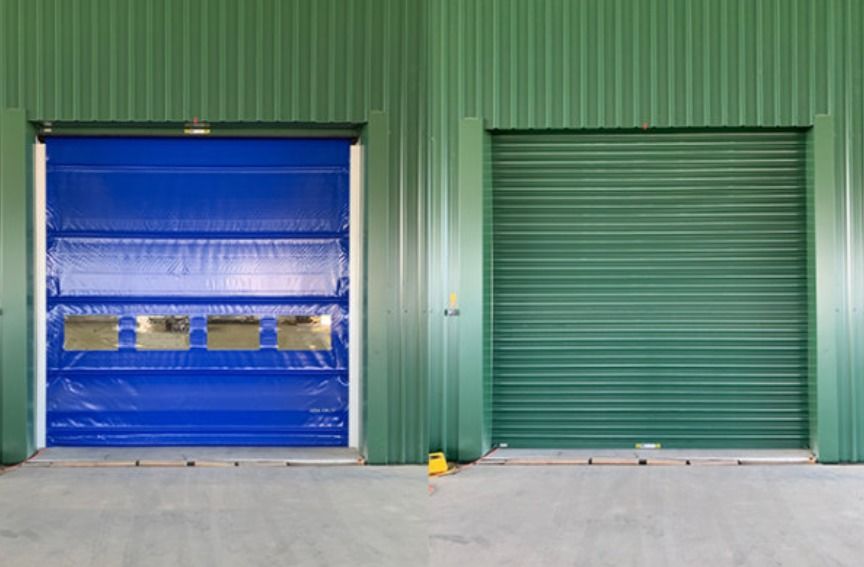 Harga pabrik cepat gudang industri/pabrik interior manual/otomatis operasi kecepatan tinggi PVC roll up shutter pintu 304 bahan stainless steel