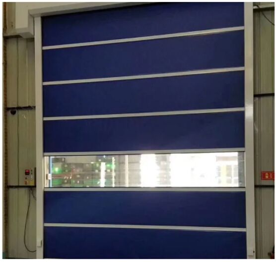 Industrial Fireproof Anti-Pinch PVC Fast Rapid Roller Door Automatic Stacking Manual Operasi Otomatis untuk Kontrol Akses