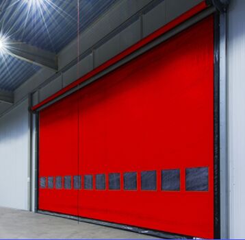Cepat Otomatis Kecepatan Tinggi PVC Roll Up Rapid Shutter Door 304 Stainless Steel Kecepatan Rolling Freezer Shutter Cold Storage Door