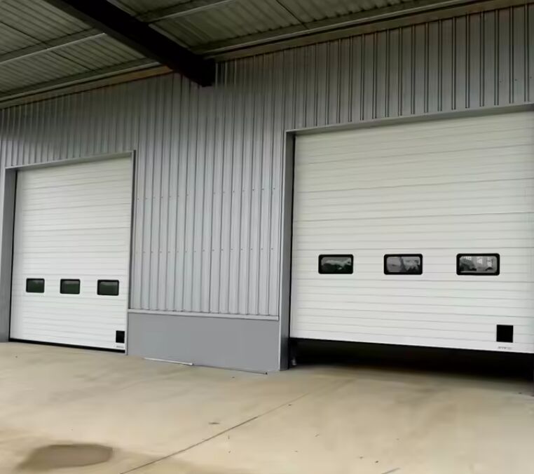 Otomatis Dengan Kontrol Jauh Pintu Bagian Atas 50mm 80mm Ketebalan Terisolasi Pintu Bagian Garasi Pintu Bagian Komersial Isolasi Suara Tingkat 24 DB
