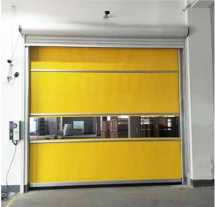 tugas Struktur Baja Kecepatan Tinggi PVC Roll Up Rapid Shutter Door 304 Baja tahan karat Material Keamanan Ya Solusi Pintu Cepat