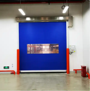 Modern Industrial PVC Roller Shutter Pintu Cepat Cepat Kecepatan Tinggi Anti Pencurian Fitur Pintu Rapid Shutter Solusi Disesuaikan Untuk Gudang