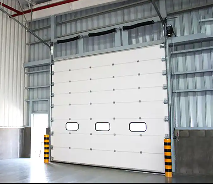 Pintu Komersial Overhead Bagian Api Stasiun Non Standar Kustom Industri Bagian Baja Otomatis Terbentuk Segel Cuaca